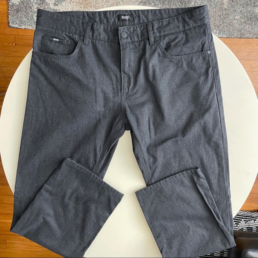 Hugo Boss Men’s Maine 1-10 Regular Fit Straight Leg Pant Gray 36x30